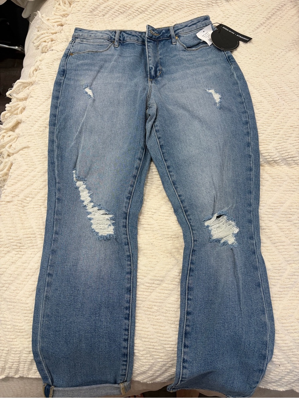 Articles Of Society Light Blue Distressed Ankle Jeans